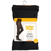 Strumpbyxa 80den XL 2p svart Softer Days.