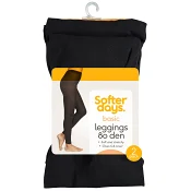 Leggings 80den 48-52 2p svart Softer Days.