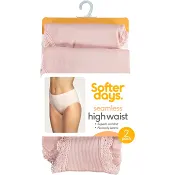 Trosa seamless spets High waist L/XL 2p puderrosa Softer Days.