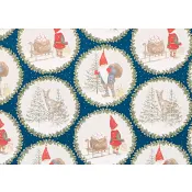 Julpapper Tomtekrans 0,7x3m ICA.