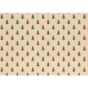 Julpapper Gran Ribb Grön 0,7x3m ICA.