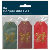 Hängetiketter God Jul 6-p ICA.