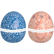 Påskägg 14cm stående blå rosa.