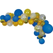 Ballongbåge blå guld.