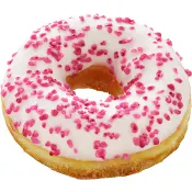 Hallondonut fylld 72g Bageri La Lorraine.