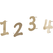 Adventssiffror guld.