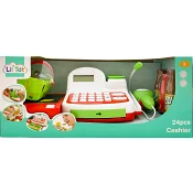 Kassaapparat med scanner.