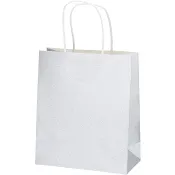 Presentpåse Glitter silver 19x22 cm.