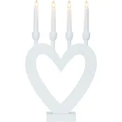 Elljusstake Dala Vit 4 ljus Star Trading.