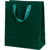 Presentpåse Velvet grön 26x31 cm.
