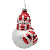 Julhänge snögubbe glas ICA.