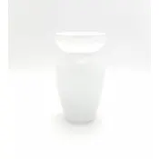 Glasvas vit hög 12cm.