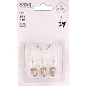 Reservlampa 3-p E10 14V Star Trading.