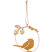 Hänge rostad finish metall 12,5 cm.