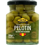 Pelotín-oliver med kärna 250g Zeta.
