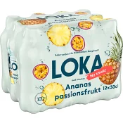 Kolsyrat Vatten Ananas Passionfrukt 12x33cl Loka.