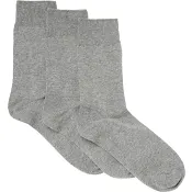 Strumpa 3p gråmelange 40/43 ICA I love eco.