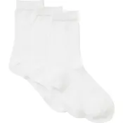 Socka ribb 3p vit 36/38 mywear.