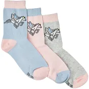 Strumpa 3p Enhörning 31/33 ICA I love eco.