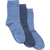 Strumpa 3p blåmel 25/27 ICA I love eco.