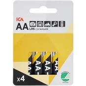 Batteri AA LR6 4-p ICA.