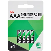 Batteri AAA LR03 4-p ICA.