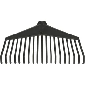 Lövräfsa rak Recycled svart Nyby.