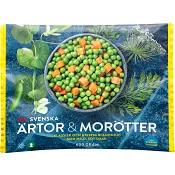 Svenska Ärtor &amp; Morötter 600g ICA.