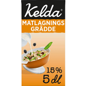Matlagningsgrädde lång hållbarhet 15% 5dl Kelda.
