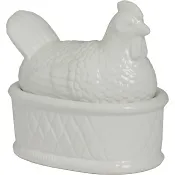 Äggömma Höna vit Festive.