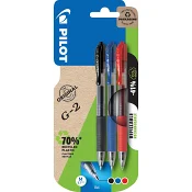 Penna G2 3-pack sv/bl/rö.