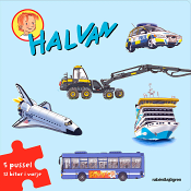 Halvan pusselbok : 5 pussel med 12 bitar i varje.