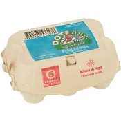 Ägg 6-pack Medelstora 318g Doteägg.