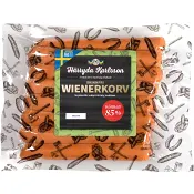 Wienerkorv Skinnfri 85% Kötthalt 700g Härryda Karlsson.