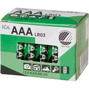 Batteri AAA/LR03 24p ICA.
