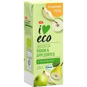 Fruktdryck Päron &amp; äpple 20cl ICA I love eco.