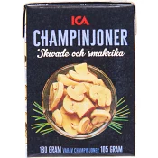 Champinjoner skivade och smakrika 180g ICA.