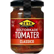 Soltorkade tomater Classico 140g Zeta.