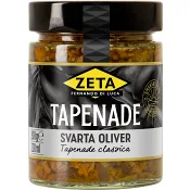 Tapenade av Oliver Svarta 200g Zeta.