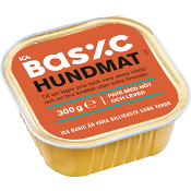 Hundmat Paté med Oxkött &amp; lever 300g ICA Basic.