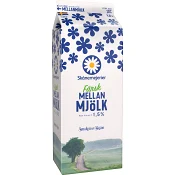 Mellanmjölk 1,5% 1,5l Skånemejerier.