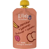 Persika &amp; bananpuré 4m Ekologisk 120g Ellas Kitchen.