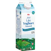 Lättyoghurt Naturell 0,5% 1000g ICA.