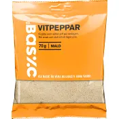 Vitpeppar malen 70g ICA Basic.