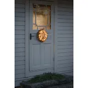 B/O Grankrans 40 cm 25 amber LED Konstsmide.