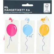 Hängetiketter Ballong 6 st.
