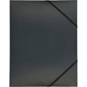 Gummibandsmapp Basic svart.