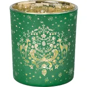 Ljuslykta Xmas grön ICA.