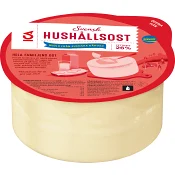 Hushållsost mild 26% ca 1,1kg ICA.