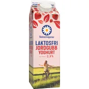 Yoghurt Jordgubb 2,5% Laktosfri 1l Skånemejerier.